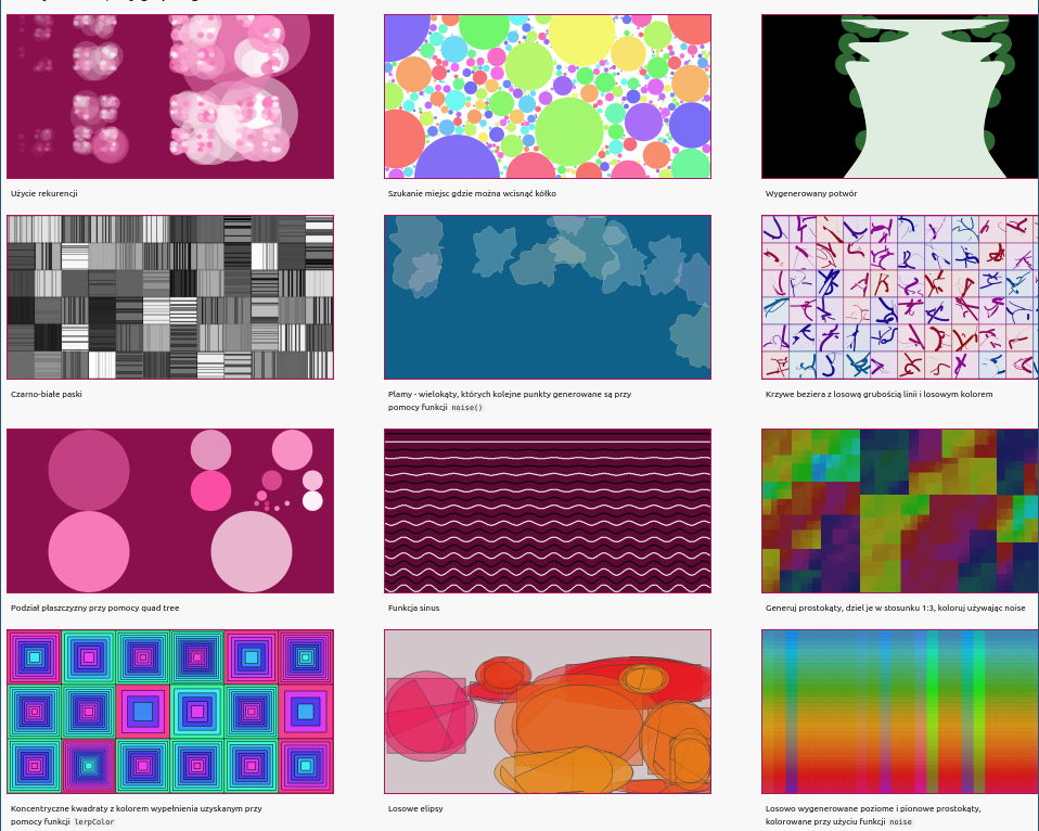 Obraz wygenerowany przy użyciu biblioteki p5js