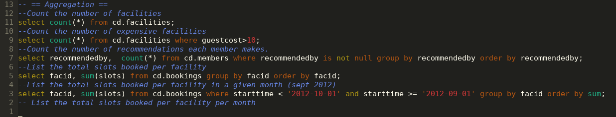 Trenuję SQL-a i poznaję postgresa. Dziś ćwiczenia ze strony pgexercises.com. /posts/postgres-cwiczenia/sql.png